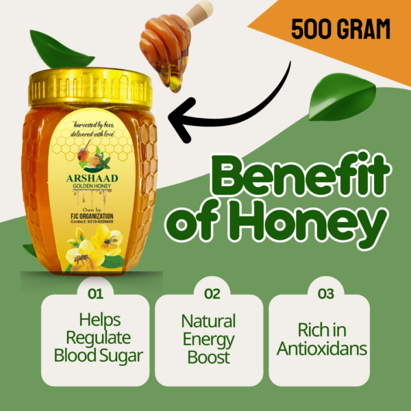 "Raw, Wild, and Pure: (500g) Honey as Nature Intended"