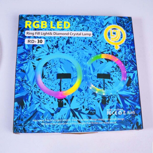 MJ-26 RGB Ring Light 26CM  Fill Light and Diamond Crystal Lamp